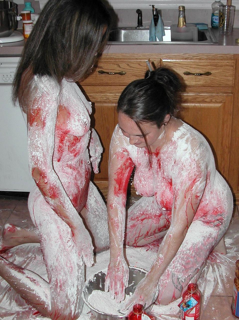 20P Mature lesbian Maria Maines has a kinky foodplay session with her sexy GF