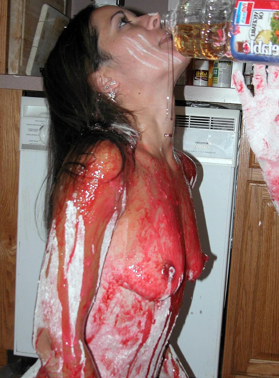 20P Mature lesbian Maria Maines has a kinky foodplay session with her sexy GF
