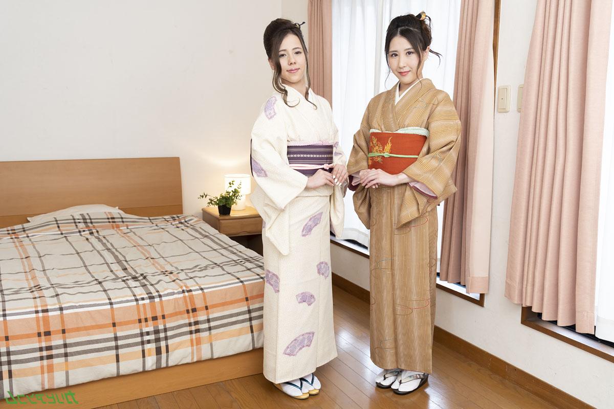 20P 日本人人形の柊シエルと桜井エミがダブルフェラ＆3pでファック