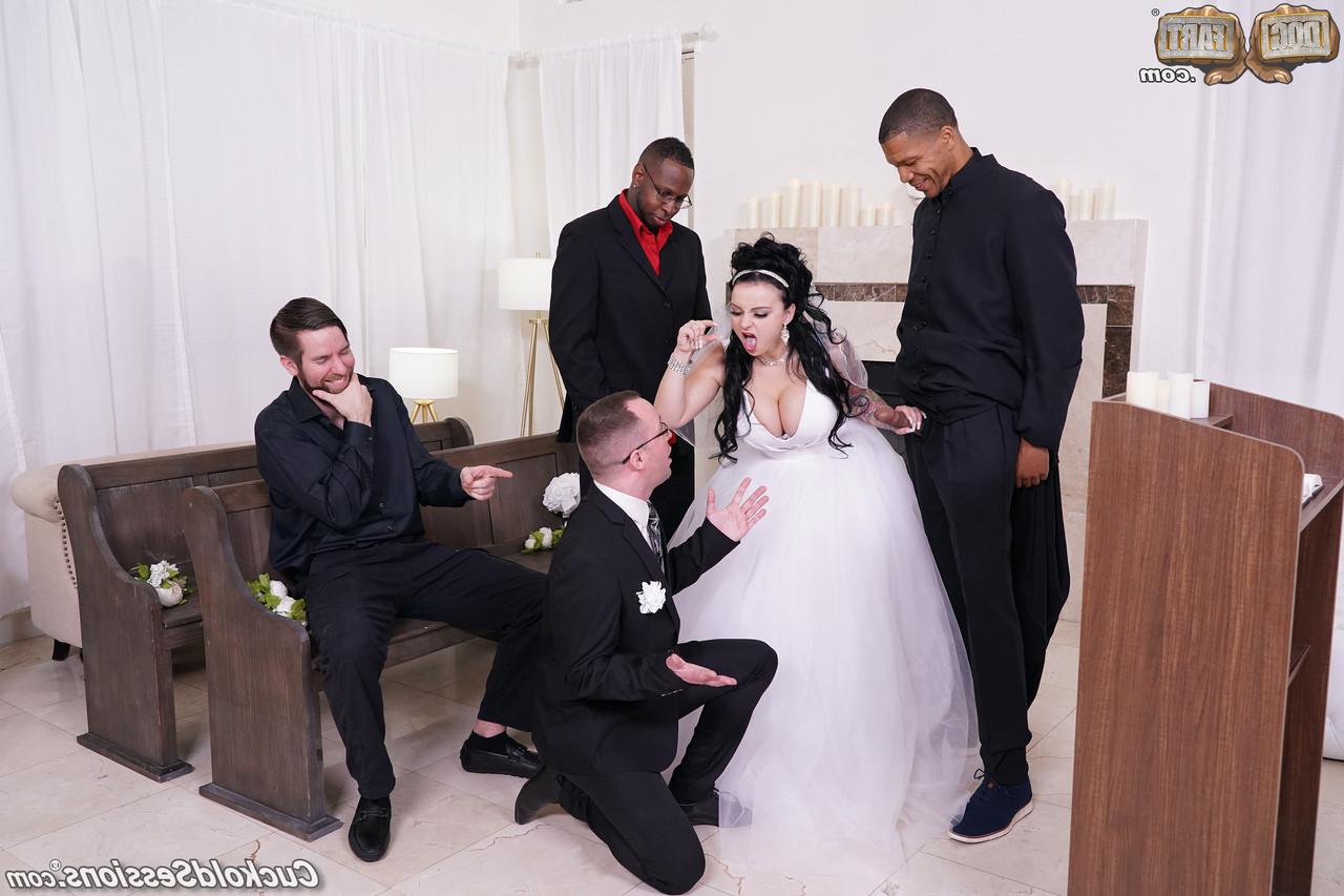 15P La mariée bien roulée Payton Preslee baise des hommes noirs devant son mari cocu