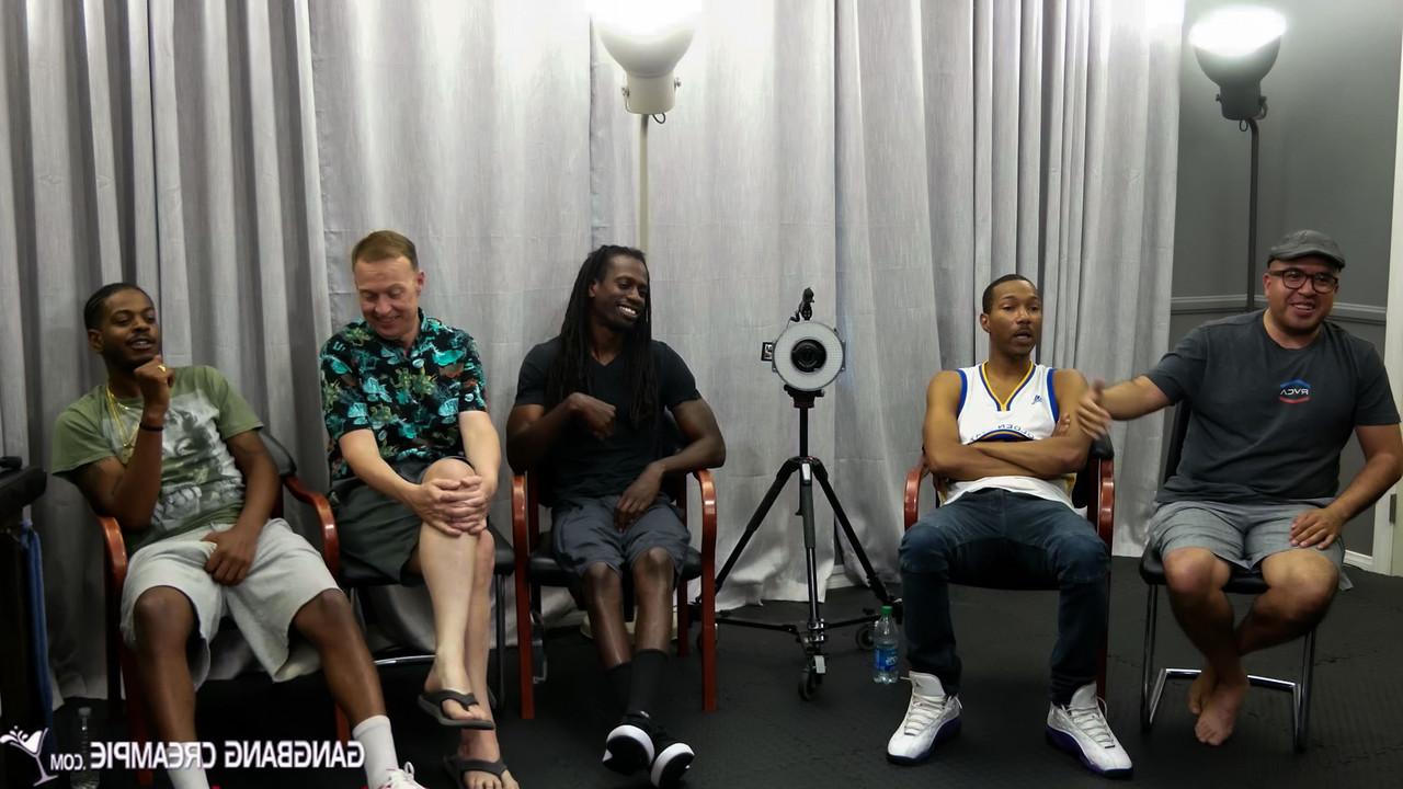 15P Anna Chambers teases a bunch of dudes while getting ready to be gangbanged
