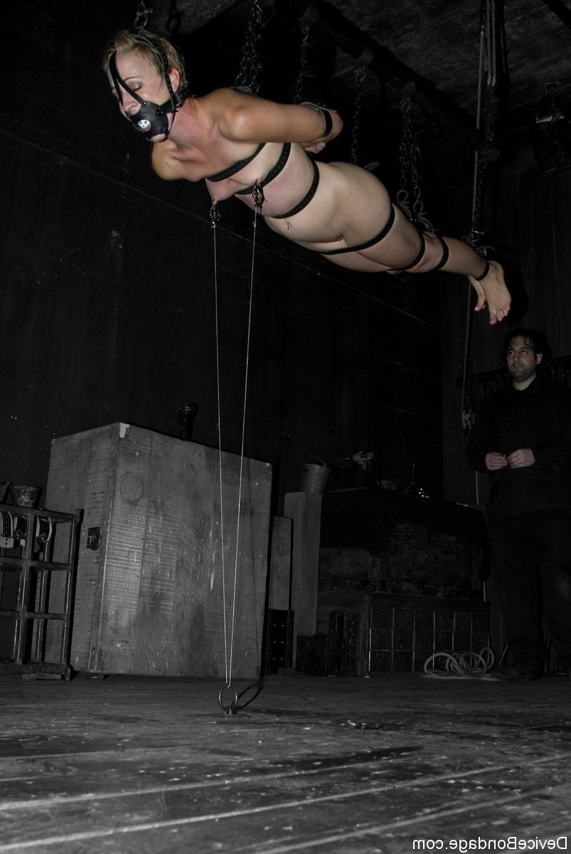20P Blonde babe Dylan Ryan endures corporal punishment while naked in bondage