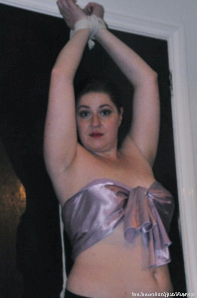 16P Caucasian plumper is tied up and gagged with clamps attached to her nipples