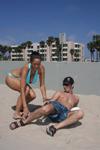 17P Brunette MILF with big tits Carmella Bing didn't let guy go away on the beach