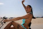 17P Brunette MILF with big tits Carmella Bing didn't let guy go away on the beach