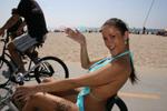 17P Brunette MILF with big tits Carmella Bing didn't let guy go away on the beach
