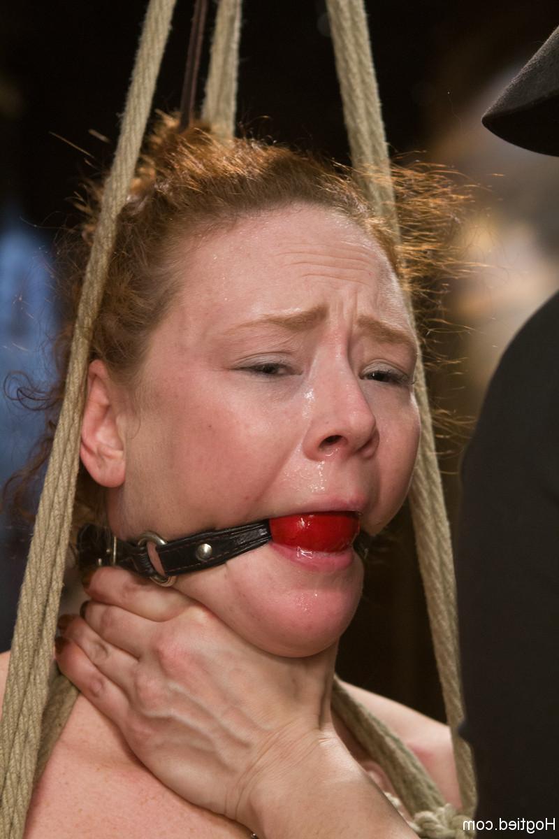 20P Ball-gagged and bound beauty Audrey Hollander gets her moist pussy toyed