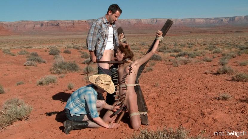 12P Caucasian hitchhiker is restrained and penetrated in the desert