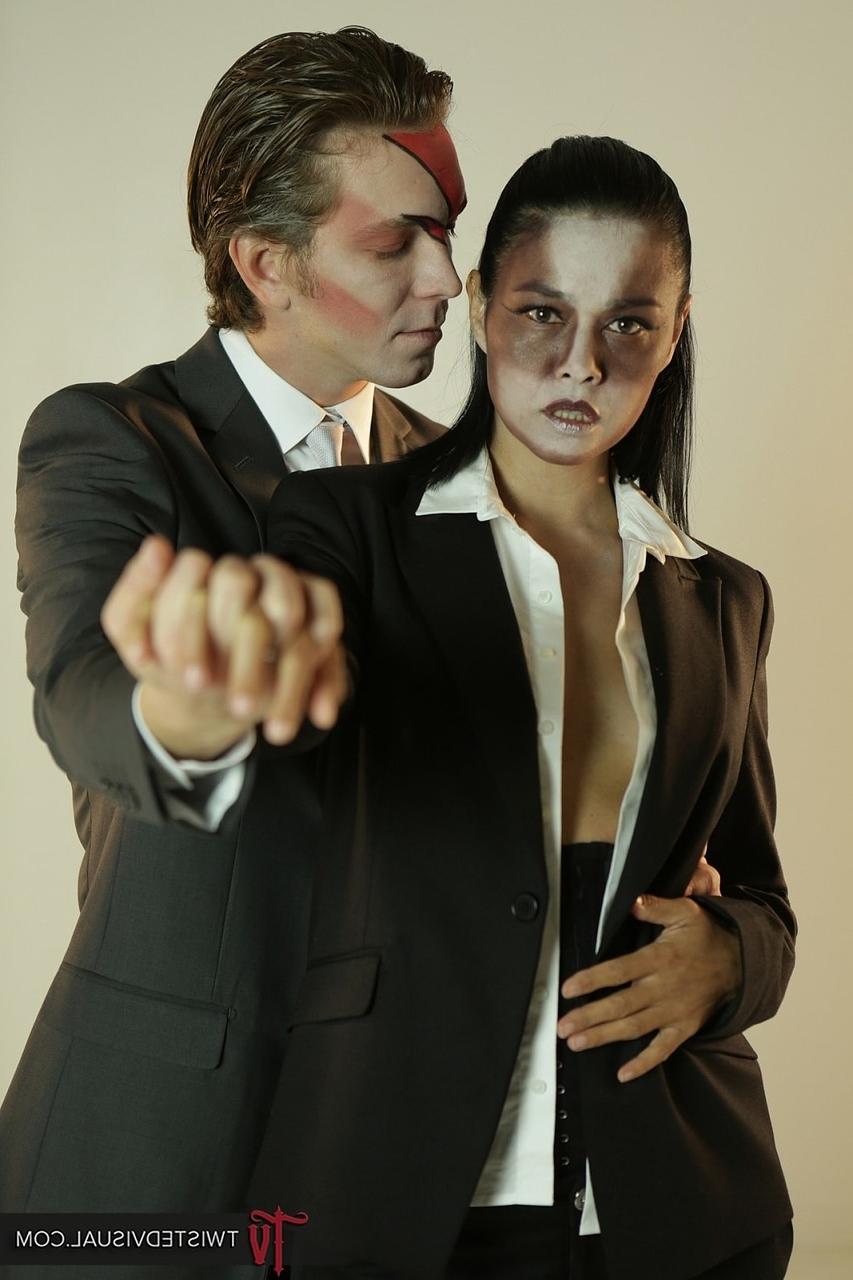 17P Pornstars with paint on their faces Dana Vespoli and Markus Dupree