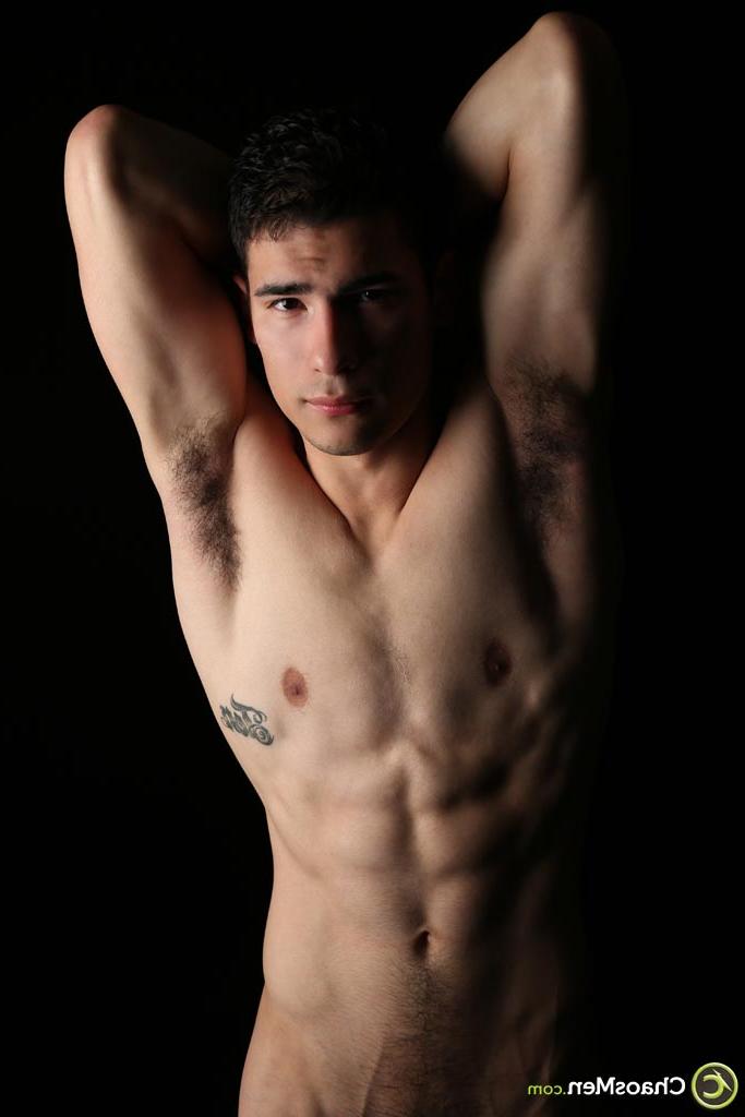 20P Gay hottie Troi undresses and reveals his lean body and big hairy dick