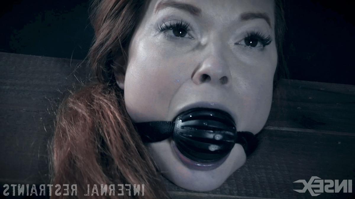 14P Thick redhead Summer Hart is masturbated by London River while in bondage