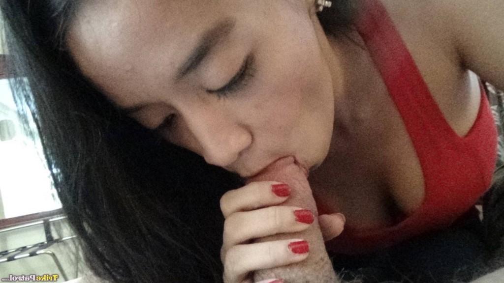 17P Charming amateur Filipina babe Alexis blowing cock & showing off her Asian ass
