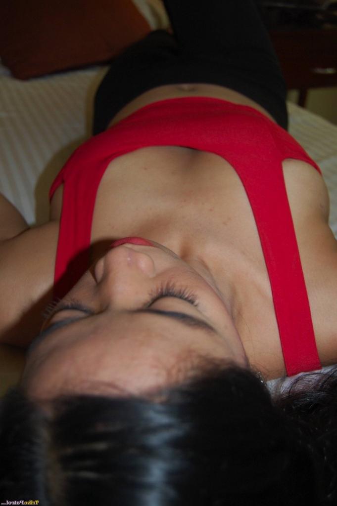 17P Charming amateur Filipina babe Alexis blowing cock & showing off her Asian ass