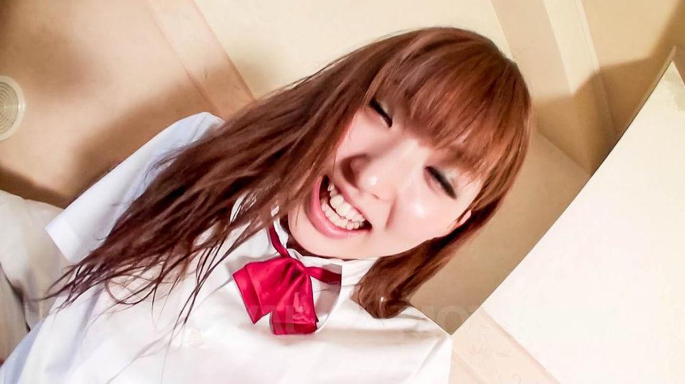 12P Das rothaarige japanische Mädchen Sakura Anna hat POV-Sex in ihrer Uniform