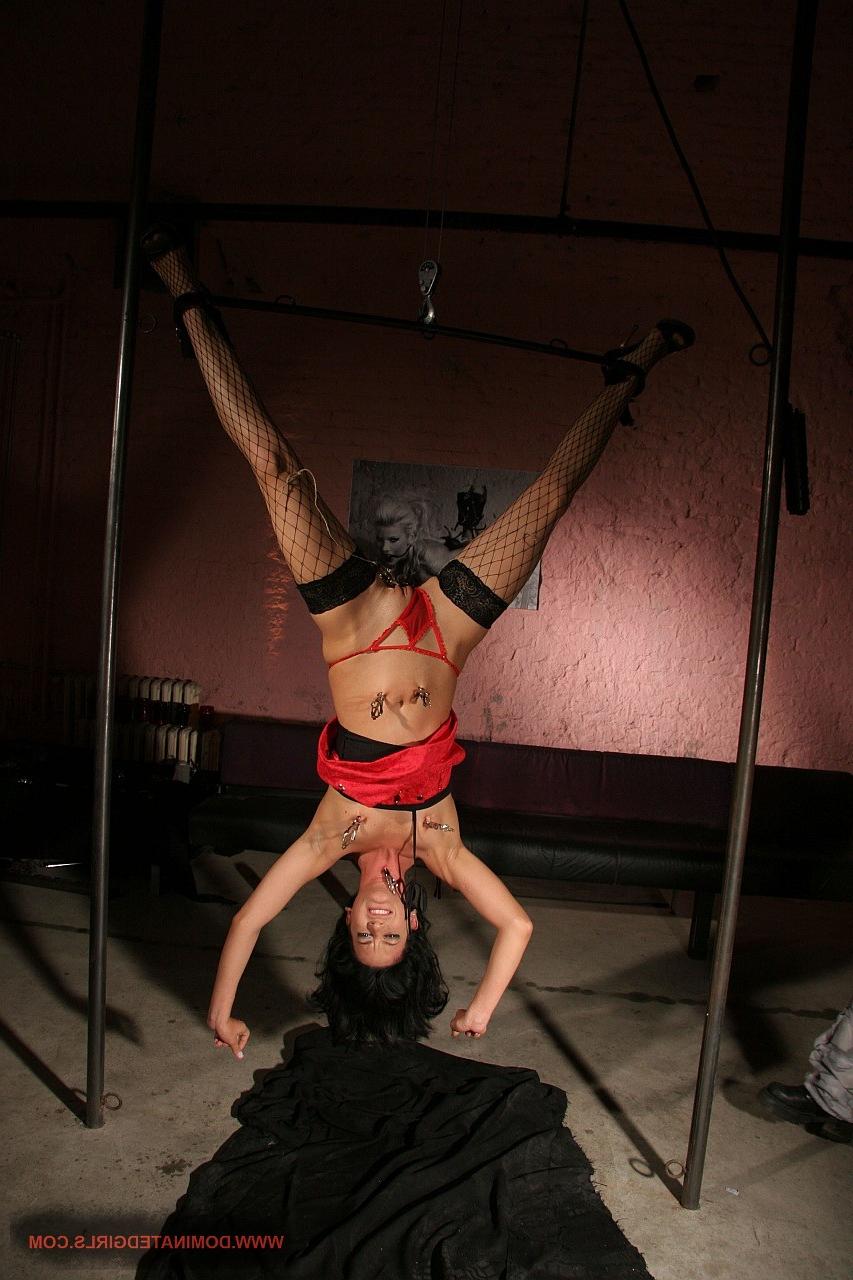 20P Slender brunette Barbie Pink endures rough hardcore sex in bondage