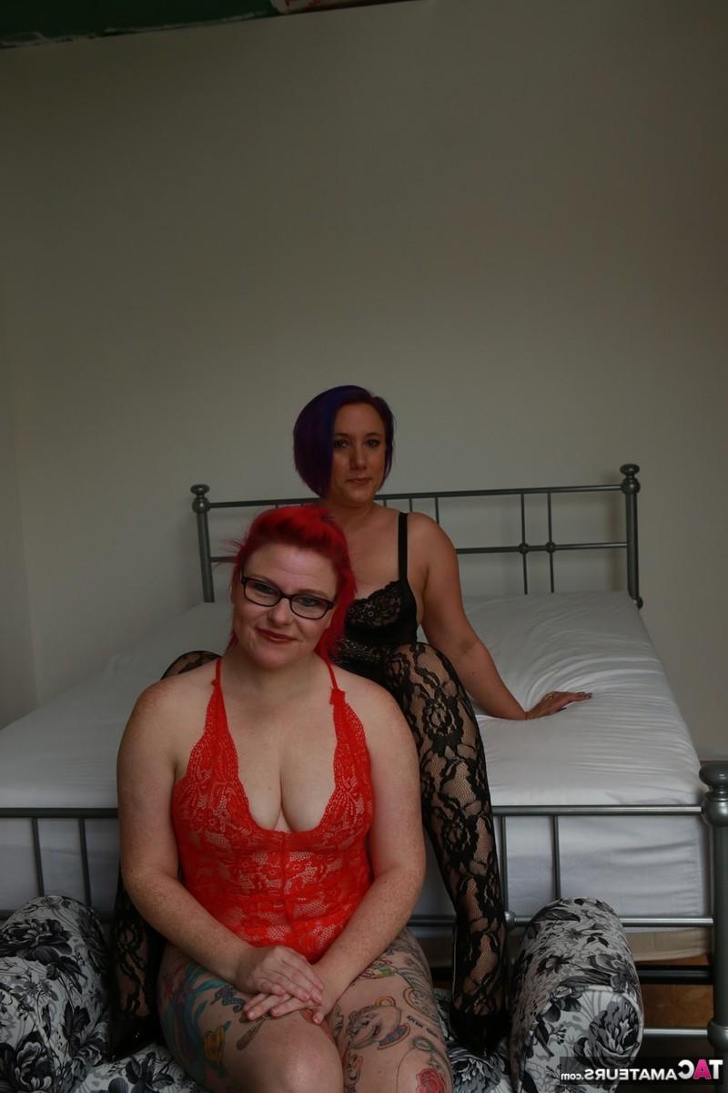 15P Sara Banks and her chubby girlfriend have lesbian sex upon a bed