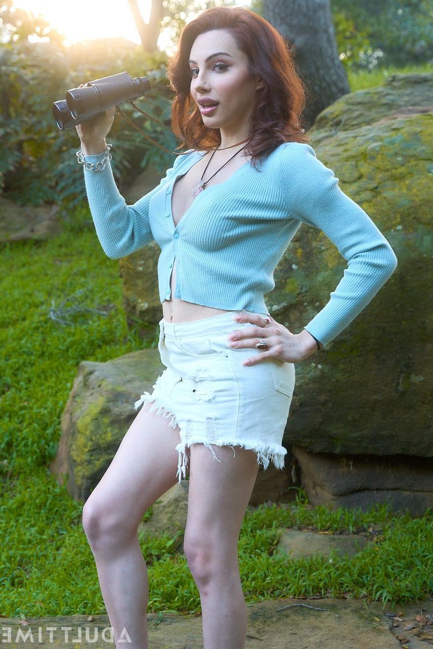 20P Sexy birdwatcher Ariel Demure meets a hot shemale & they have steamy sex