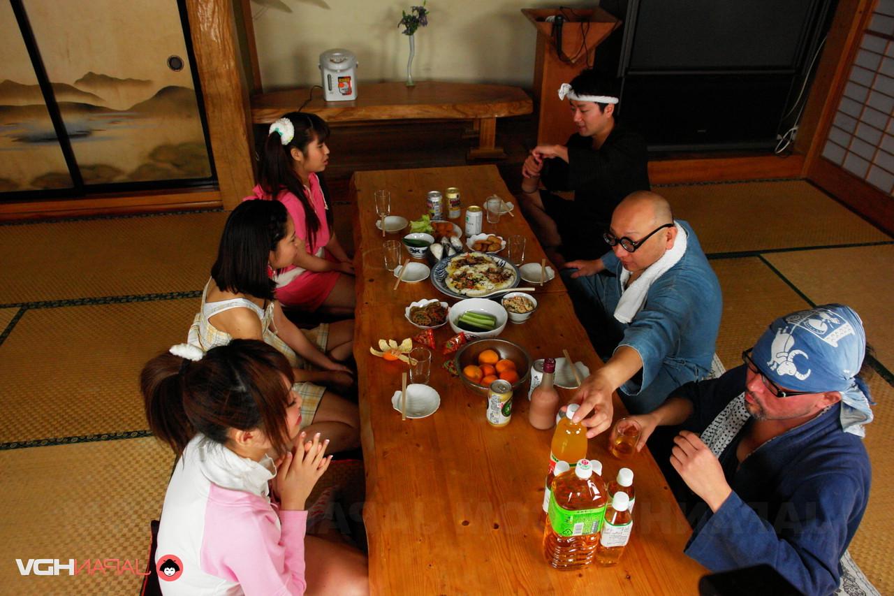 20P Perverted Japanese farmers get their innocent vaginas boned in an orgy