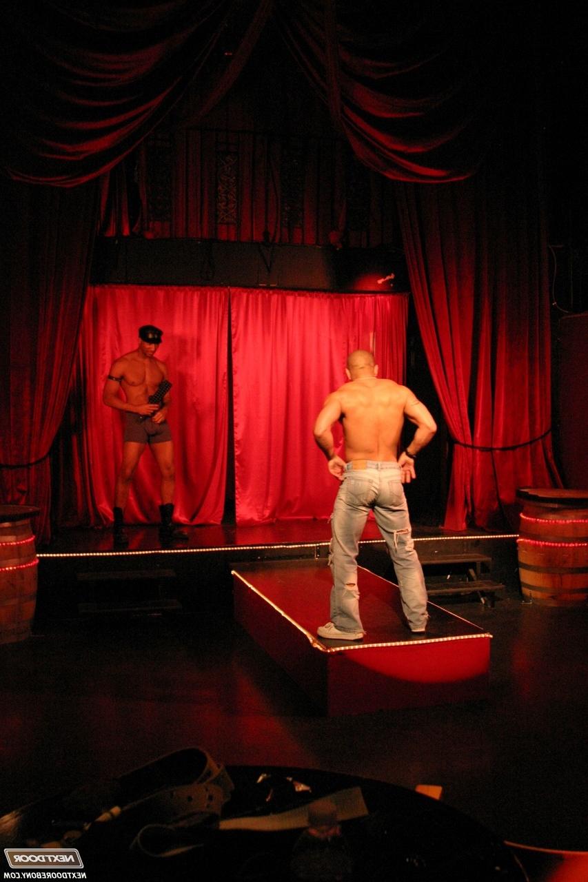 20P Muscular men models spit roasting each other in sizzling gay groupsex