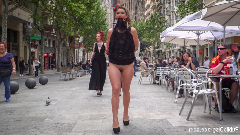 15P Submissive girl is paraded on a street before being fucked in a public house