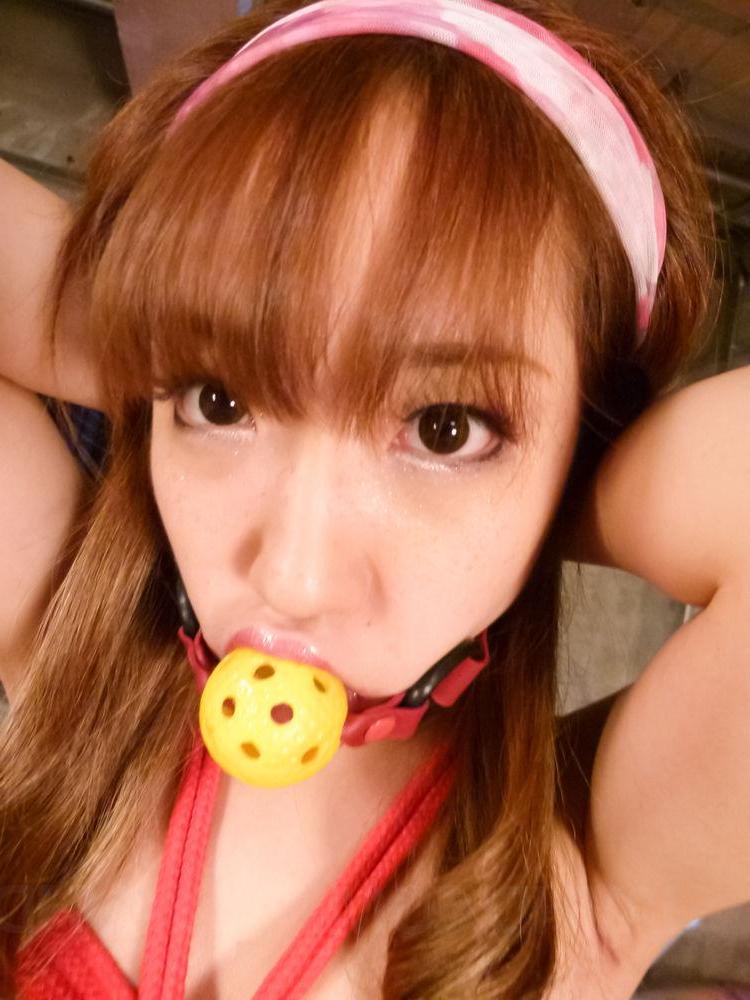 15P Cute Japanese redhead Sana Anzyu concludes kinky BBG sex with cum on her face