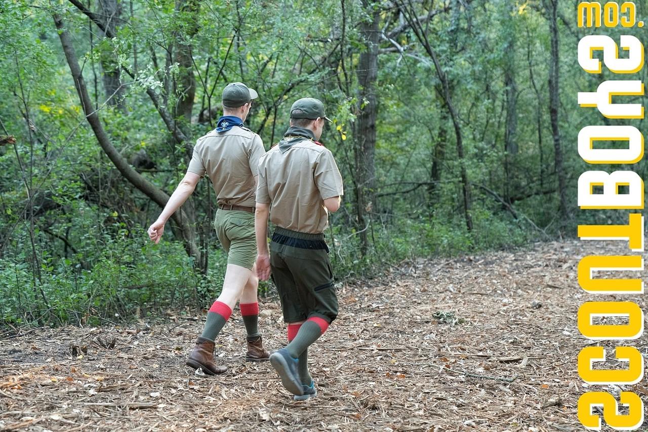 20P Two cute twink scouts Scout Cole and Scout Ian bang on the way to the camp