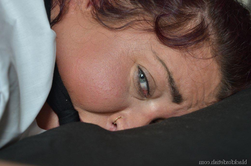 16P Overweight redhead is cleave gagged while tied by all fours to a bed