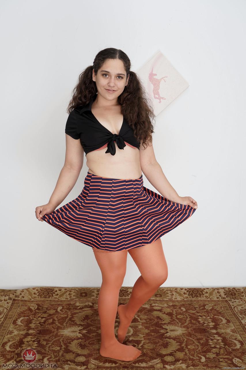 20P Curvy babe Ziggy Star spreads her hairy pussy after a sexy striptease