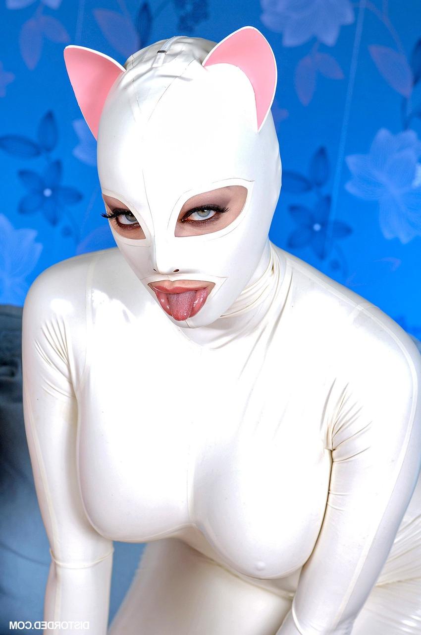 19P Latex-clad kitty getting her big booty slapped by lesbian Angelica Heart