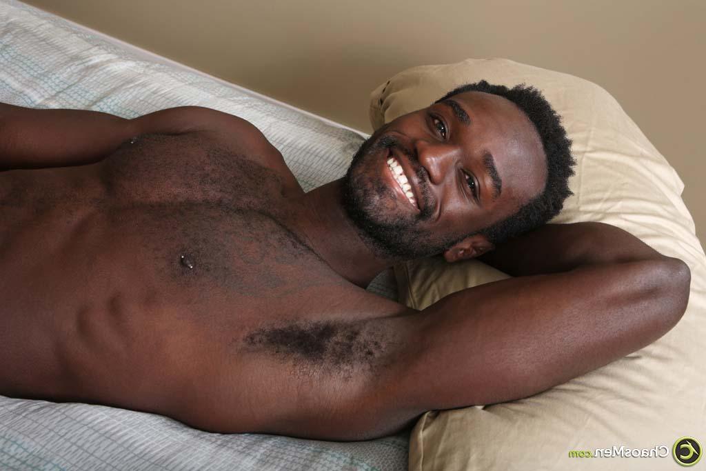 20P Charming gay ebony model Max Blaxx unveils his hot body, BBC and big ass