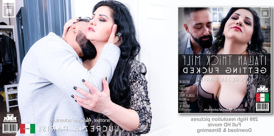 11P La morena mayor Lucrezia Parisi tiene sexo duro con su amante más joven