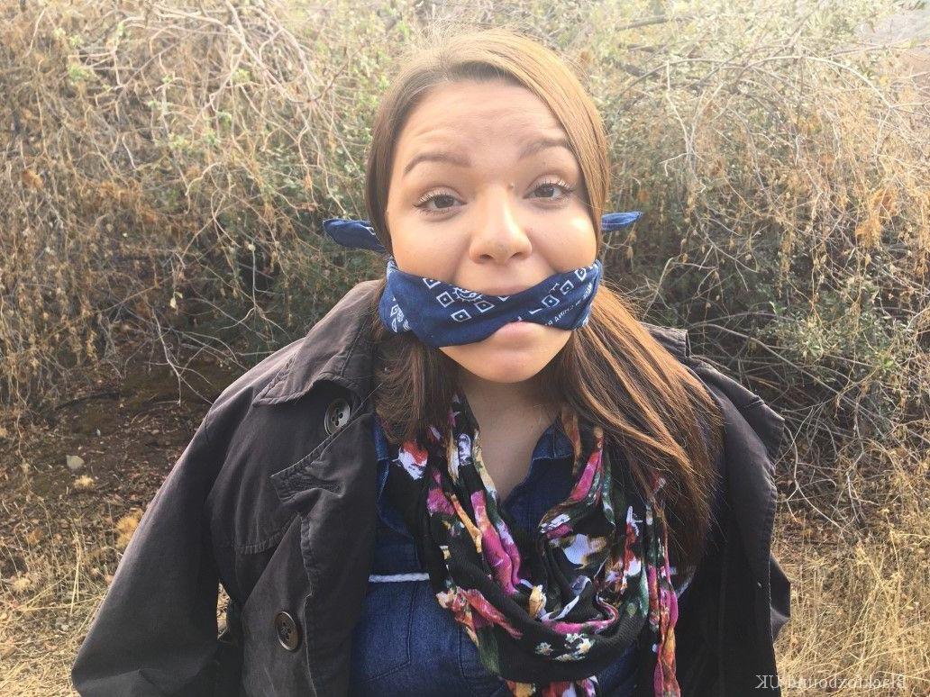 15P Fully clothed fatty is cleaved gagged and rope bound in scrubby looking woods