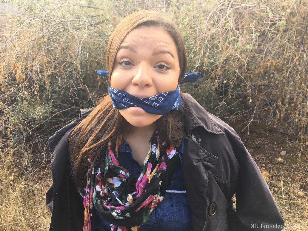 15P Fully clothed fatty is cleaved gagged and rope bound in scrubby looking woods
