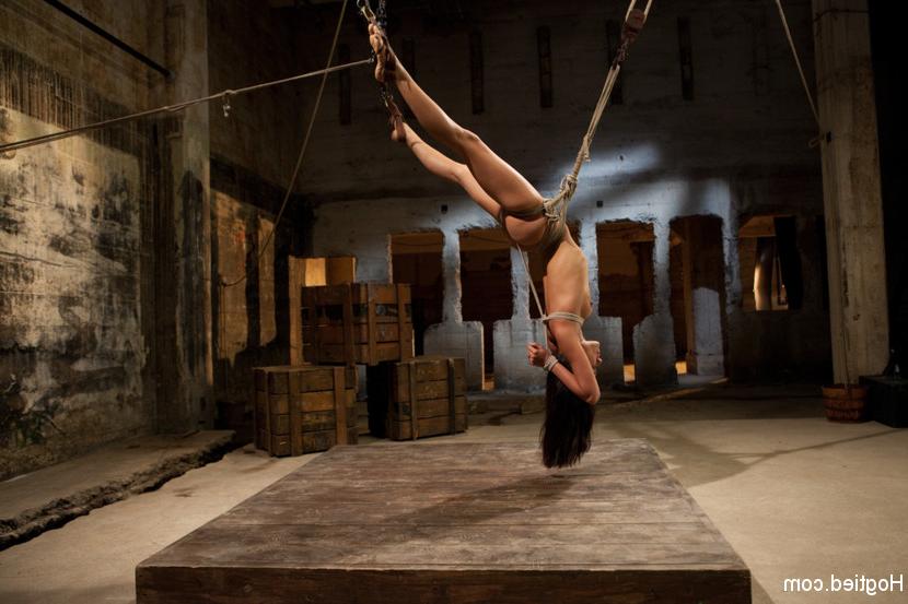 13P Lyla Storm is suspended by ropes during sexual relations with a man