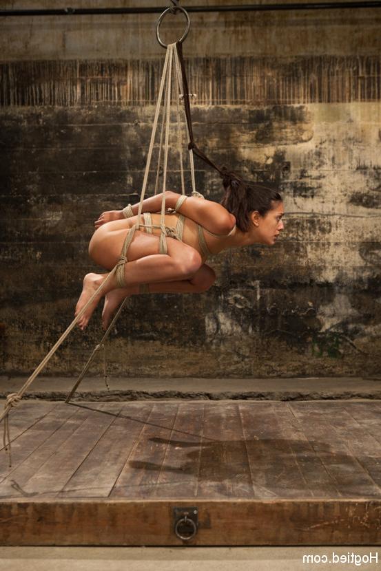 13P Lyla Storm is suspended by ropes during sexual relations with a man