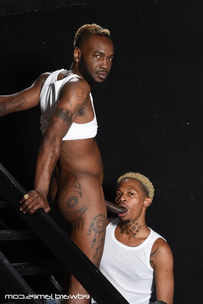 20P Phoenix et Slicc, hommes homosexuels noirs, se font sodomiser en levrette dans les escaliers
