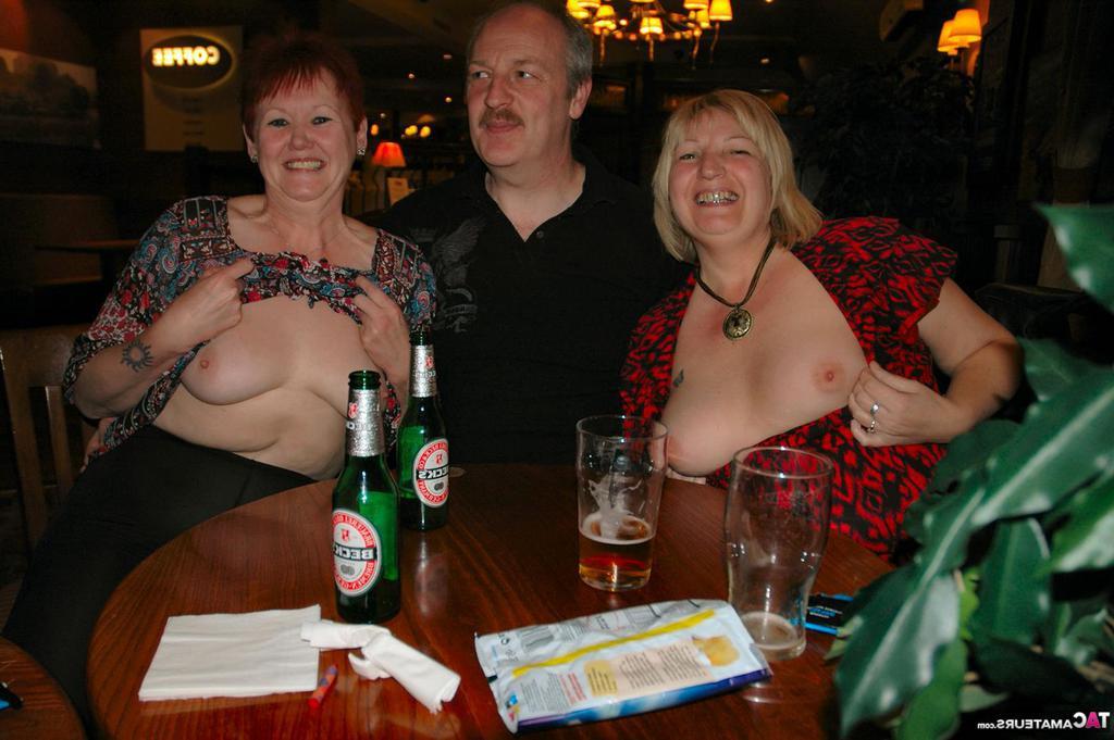 20P Mature redhead Valgasmic Exposed and a girlfriend expose themselves in public