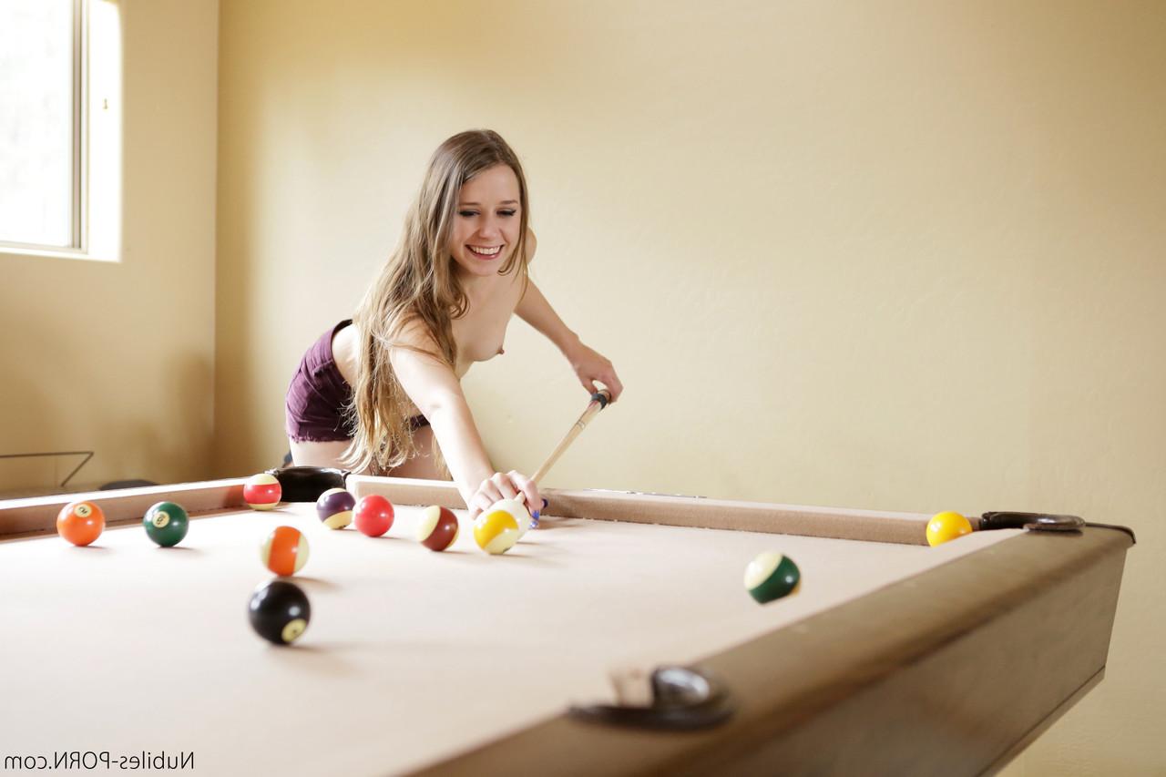 17P Teens Anya Olsen & Sydney Cole join friends for hardcore pool table group sex