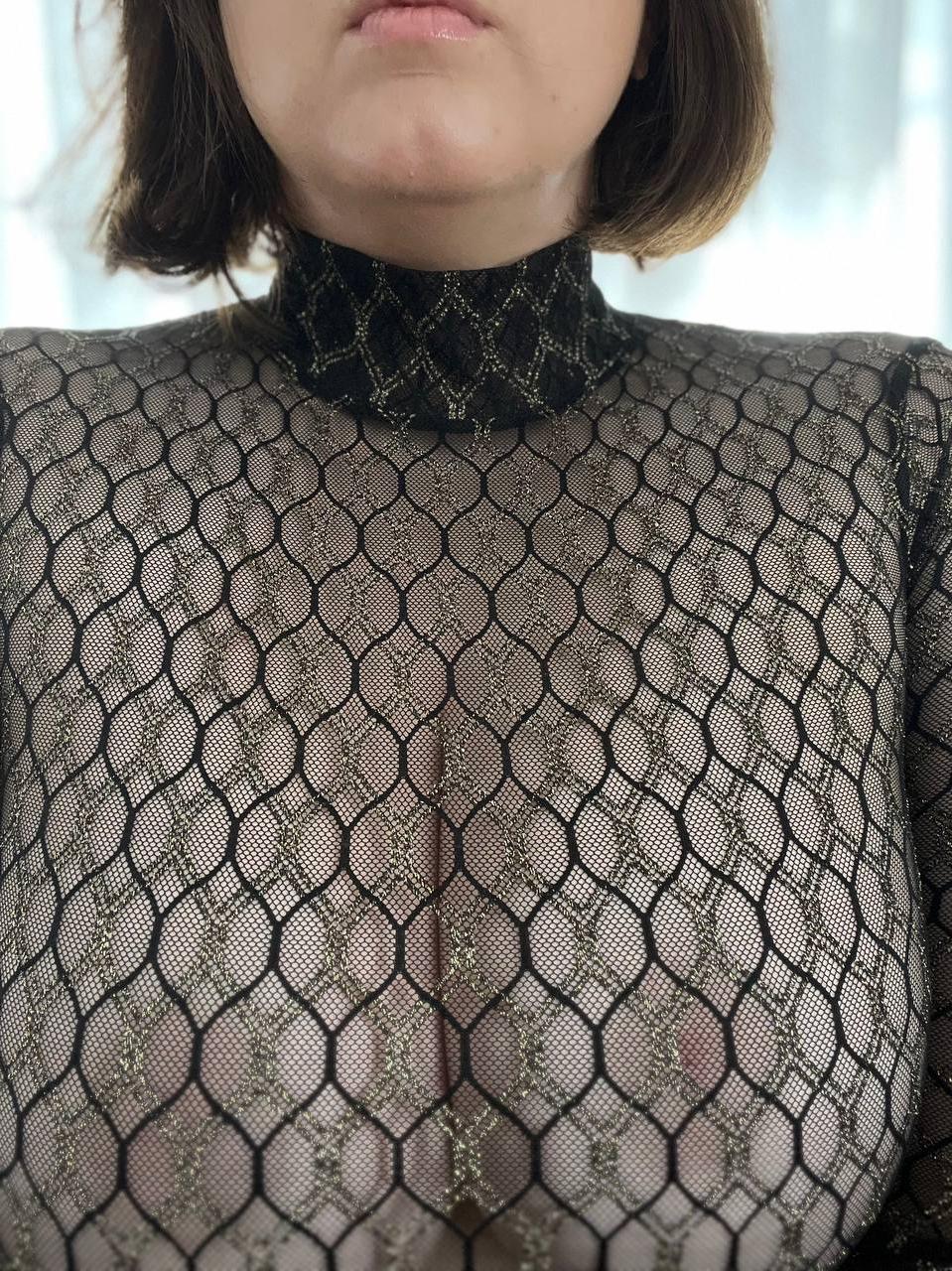 10P Chubby babe Kristi KKK teases with her big ass in a see through bodysuit