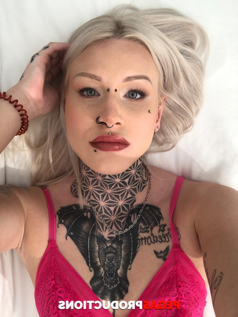 20P Hottie Princess 69 undresses and shows her inked body & pierced nipples