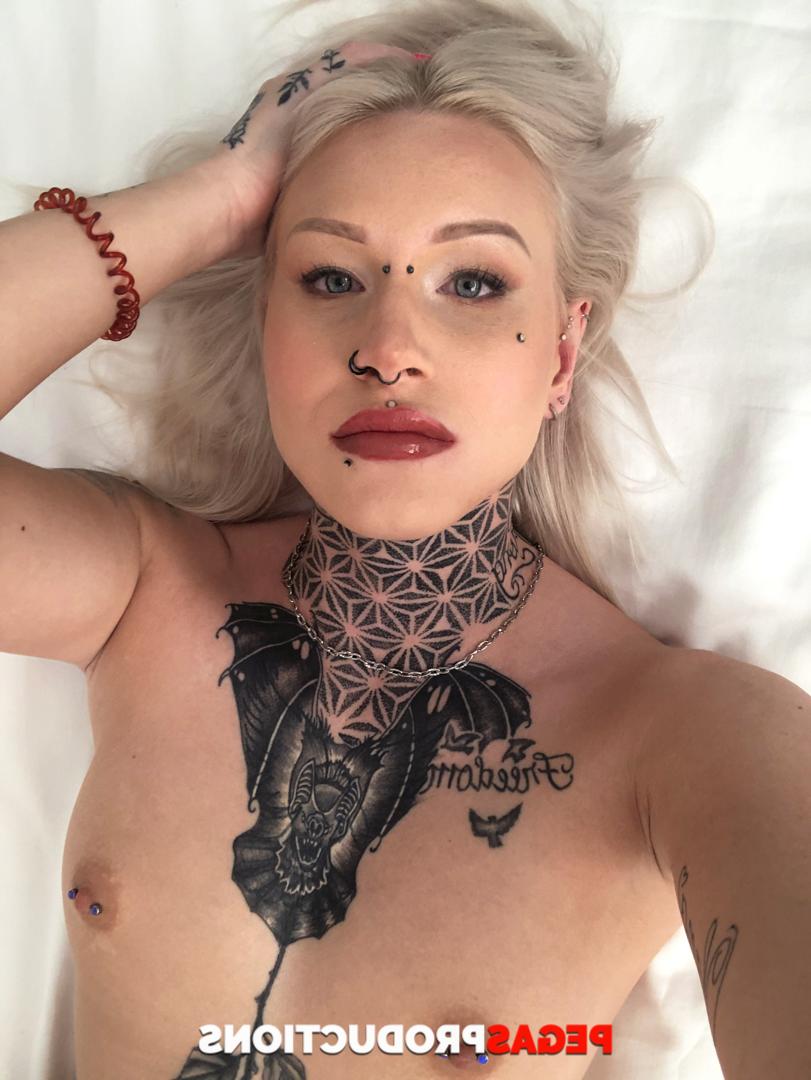 20P Hottie Princess 69 undresses and shows her inked body & pierced nipples