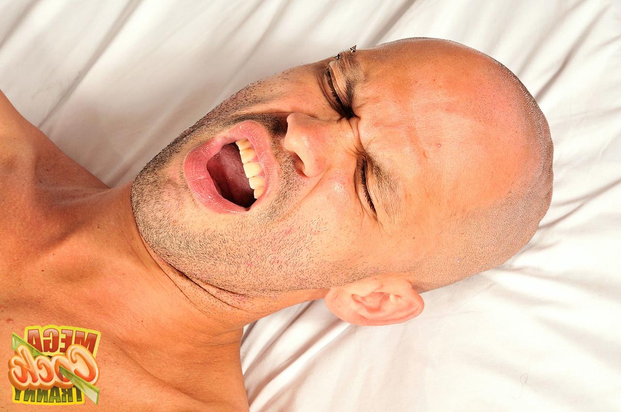 20P Brazilian shemale Daphynne Duarth gives head and fucks a dirty bald dude