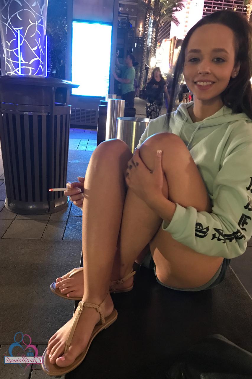 18P Colombian girlfriend Emily Cash flaunts her sexy feet in her solo compilation