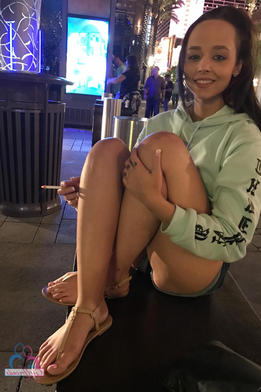 18P Colombian girlfriend Emily Cash flaunts her sexy feet in her solo compilation