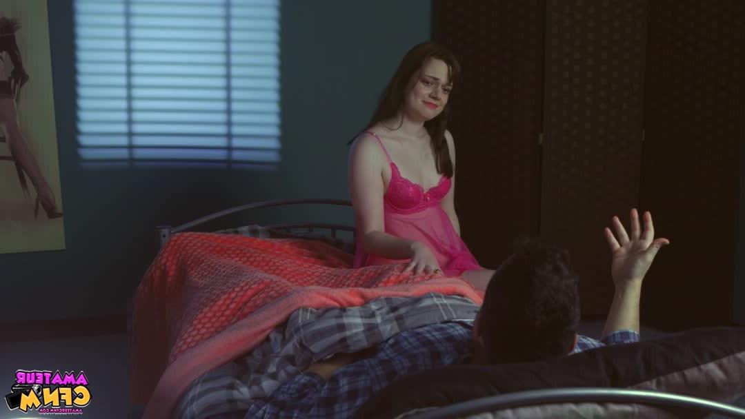 16P Elise Lee changes into a pink teddy before giving a blowjob