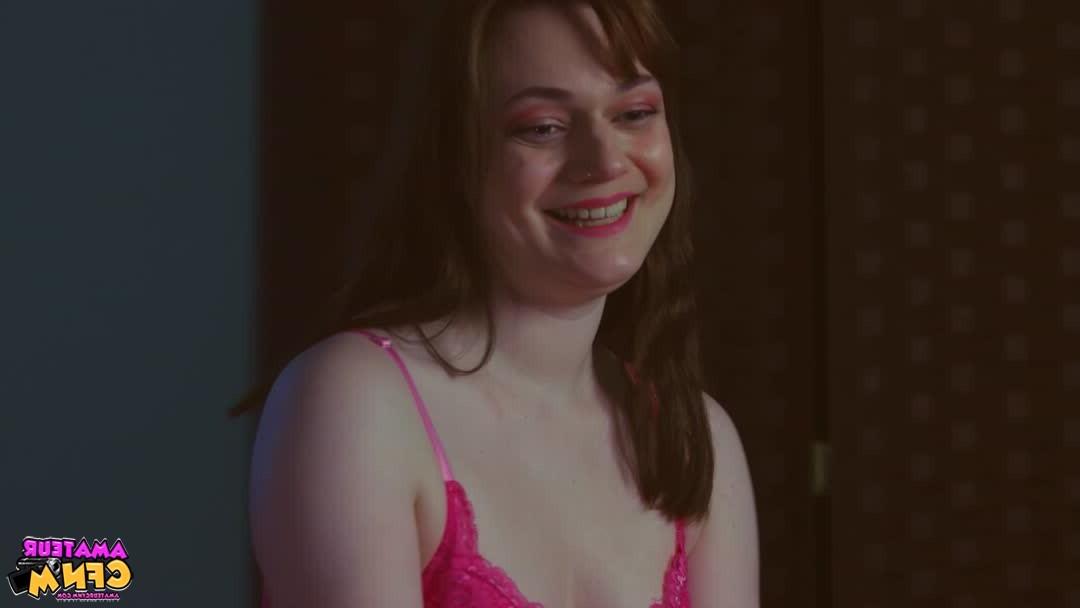 16P Elise Lee changes into a pink teddy before giving a blowjob