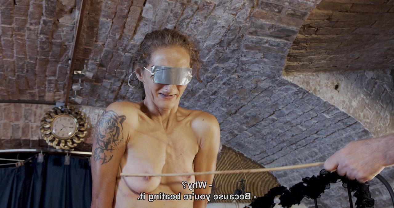 19P Submissive blindfolded teen getting viciously caned by a harsh master