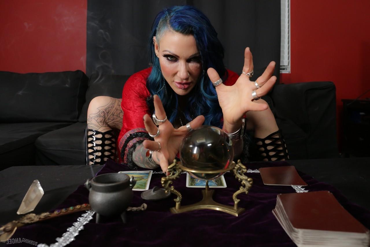 17P Busty goth fortune teller Jenevieve Hexxx rides her client's great big cock