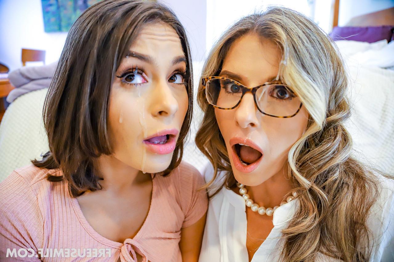 20P Die sexy MILF Cory Chase bringt ihrer Stieftochter Nicole Aria das Ficken bei