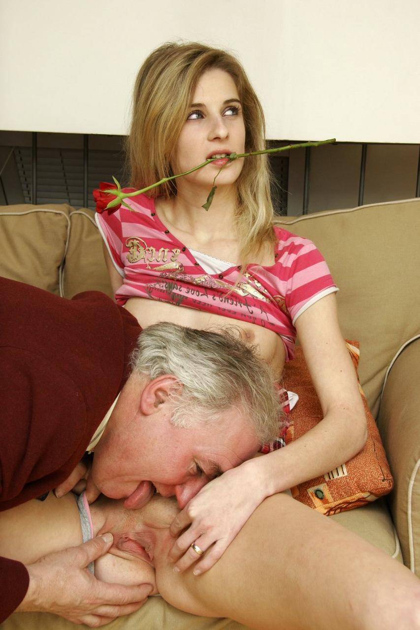 20P Serving wench Rowena gets her teen pussy licked & boned by an old gentleman